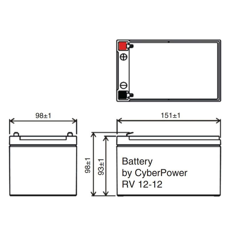 Аккумулятор CyberPower RV 12-12